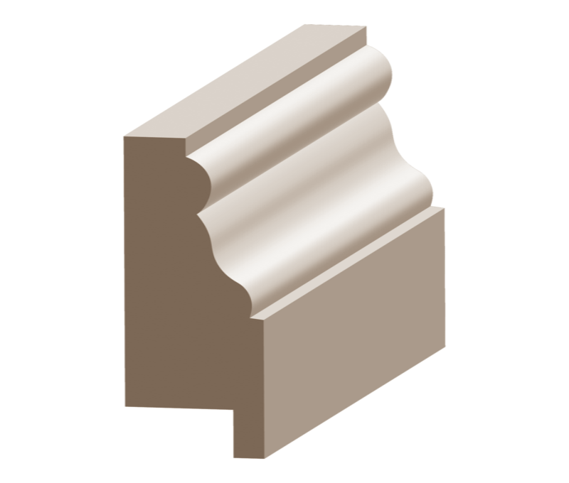 2374762026.png Flex Panel Cap w/ 1/2" Rab`t Wainscot 3/4" x 2" to match MDF - Image 1